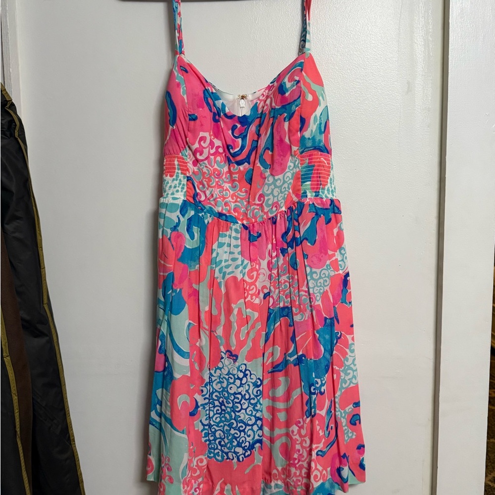 Lilly Pulitzer Pink and Blue Mini Dress